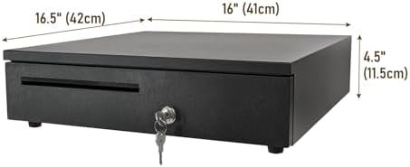 ADD Cash Drawer 16"x16.5"x4" POS Cash Box with Cash Register Till Tray - Image 6