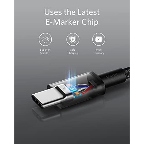 Anker USB C to USB C Cable (3.3ft 100W, 2Pack), USB 2.0 Type C Charging Cable - Image 3