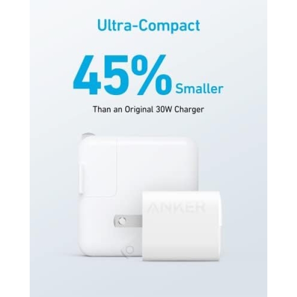 USB C Charger 33W, Anker 323 Charger, 2 Port Compact Charger with Foldable Plug - Image 4