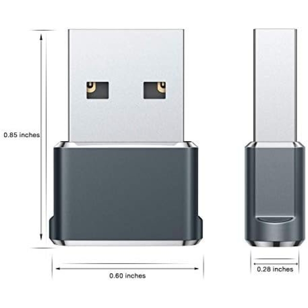 USB C Female to USB Male Adapter (3 Pack),Type C to USB A Charger Cable Adapter - Image 2
