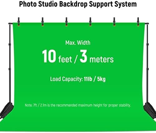 Neewer Photo Studio Backdrop Support System, 10ft/3m Wide 6.6ft/2m High - Image 2