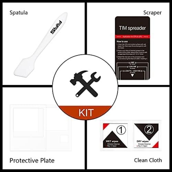 SYY Thermal Paste with Toolkit, 4g CPU Paste Thermal Compound Paste Heatsink - Image 3