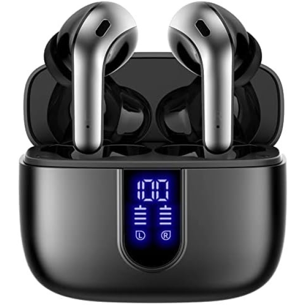 TAGRY Bluetooth Headphones True Wireless Earbuds 60H Playback LED Power Display
