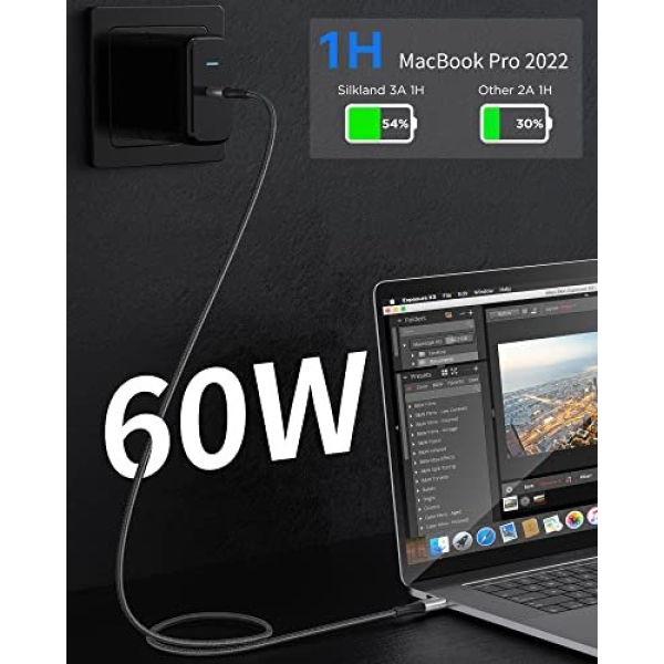 Silkland USB C to USB C Cable 60W 2 Pack [3.3ft+3.3ft] - Image 5