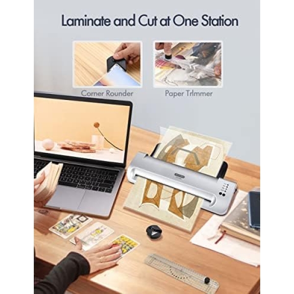 Laminator Machine, SINOPUREN 13-inch Thermal Laminator, with Paper Trimmer - Image 5