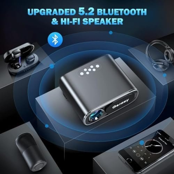 Projector with WiFi-6 and Bluetooth 5.2, 680 ANSI Portable Outdoor - Image 6