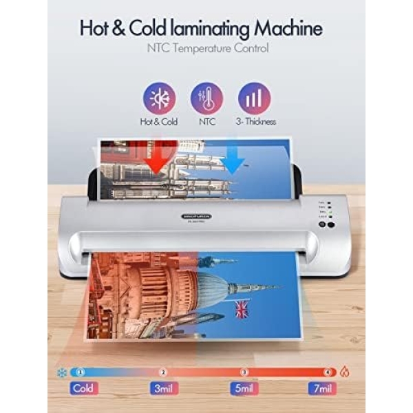 Laminator Machine, SINOPUREN 13-inch Thermal Laminator, with Paper Trimmer - Image 8