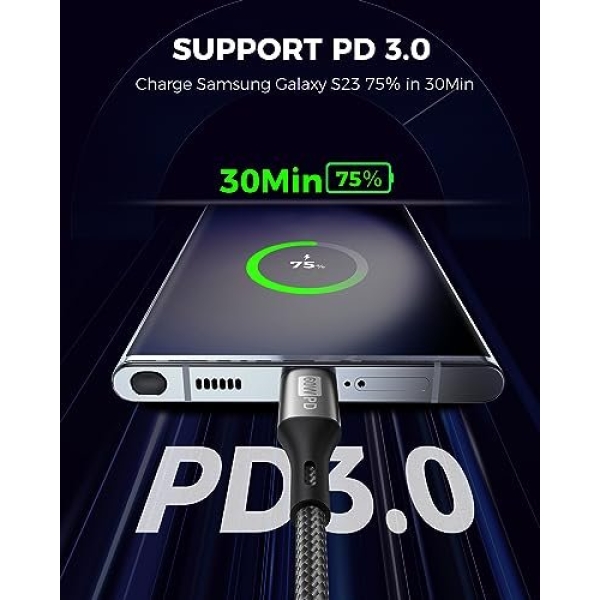 Silkland USB C to USB C Cable 60W 2 Pack [3.3ft+3.3ft] - Image 3
