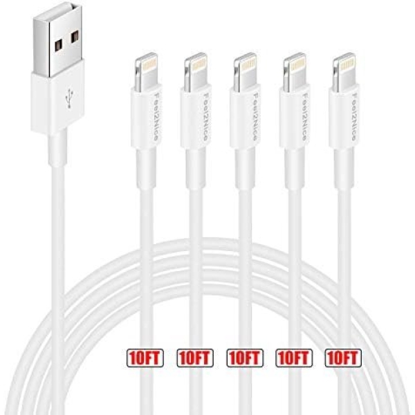 iPhone Charger Fast Charging[Apple MFi Certified] 5pack 10FT Long Lightning - Image 3
