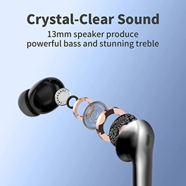 TAGRY Bluetooth Headphones True Wireless Earbuds 60H Playback LED Power Display - Image 6