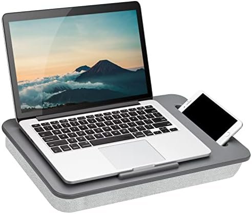 LAPGEAR Sidekick Lap Desk with Device Ledge and Phone Holder - Gray