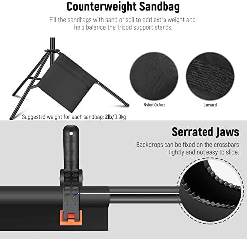 Neewer Photo Studio Backdrop Support System, 10ft/3m Wide 6.6ft/2m High - Image 6