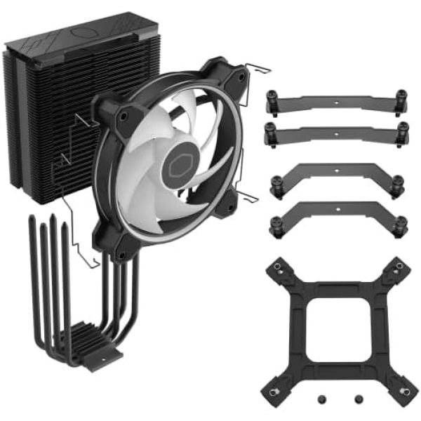 Cooler Master Hyper 212 Halo Black CPU Air Cooler, MF120 Halo² Fan, Dual Loop - Image 15