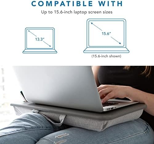 LAPGEAR Sidekick Lap Desk with Device Ledge and Phone Holder - Gray - Image 2