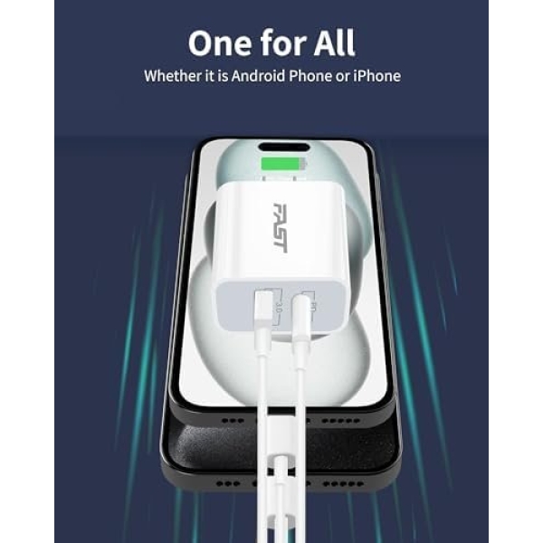 USB C Charger Block Fast Charging, 20W 3-Pack Dual Port PD Plug Power Adapter - Image 6