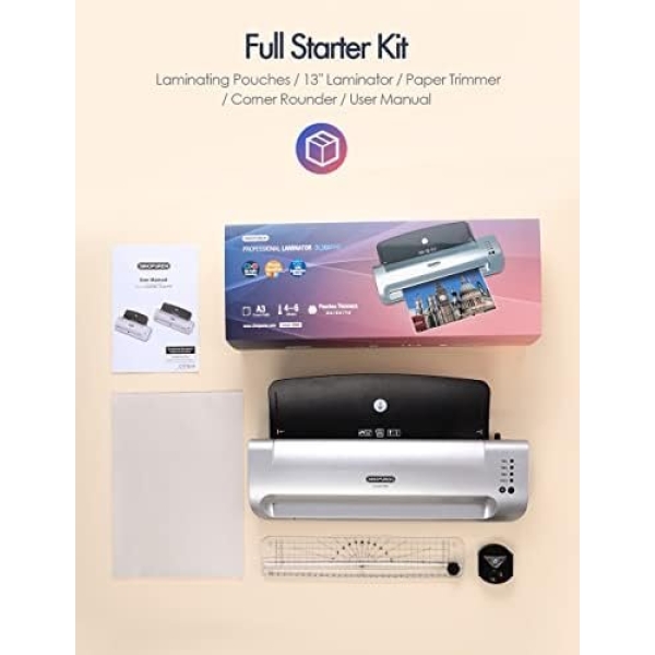 Laminator Machine, SINOPUREN 13-inch Thermal Laminator, with Paper Trimmer - Image 7