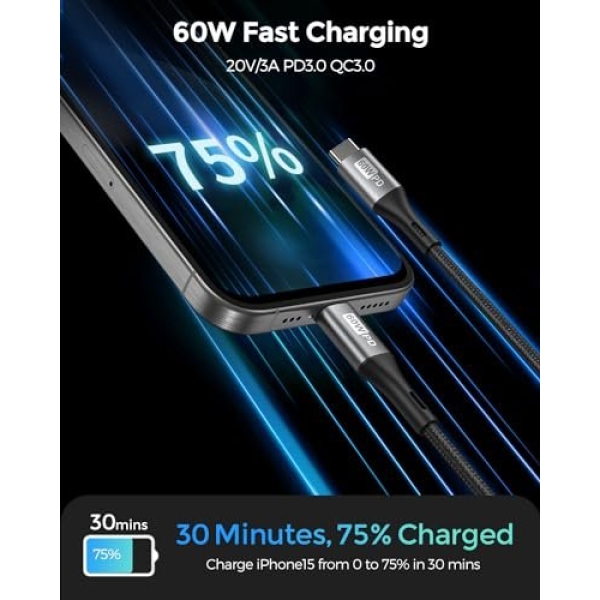 Silkland USB C to USB C Cable 60W 2 Pack [3.3ft+3.3ft] - Image 2