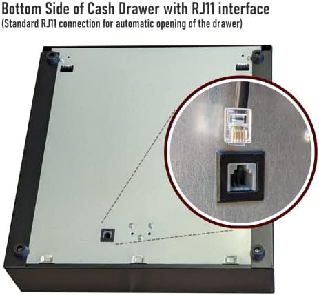 ADD Cash Drawer 16"x16.5"x4" POS Cash Box with Cash Register Till Tray - Image 7