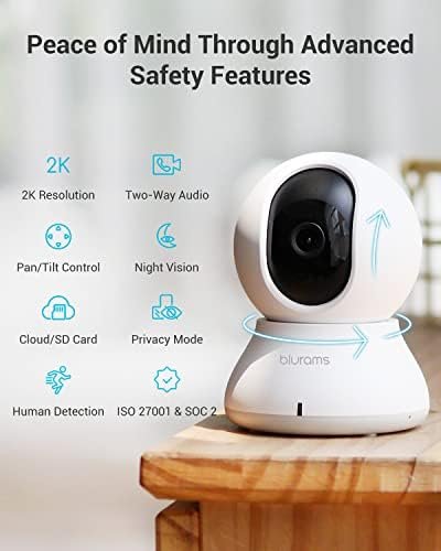 blurams Security Camera, 2K Indoor Camera 360° Pet Camera for Home Security - Image 2