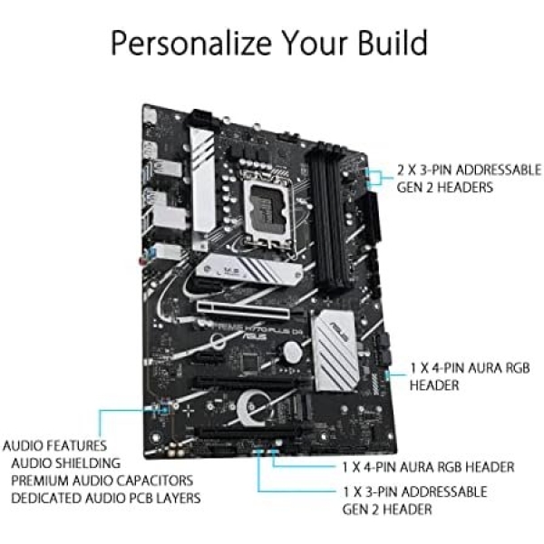 ASUS Prime H770-PLUS D4 Intel® H770(13th and 12th Gen) LGA 1700 ATX Motherboard - Image 5