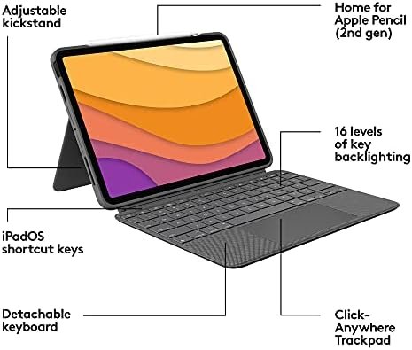 Logitech Combo Touch iPad Air (4th, 5th gen - 2020, 2022) Keyboard Case - Image 8