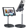 LISEN Cell Phone Stand, Height Angle Adjustable Phone Holer for Desk, Taller