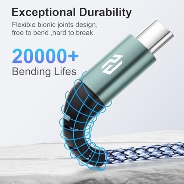 Naoeleii USB C to USB C Cable,100W Usbc to Usbc C Charger Cable Fast Charging - Image 5