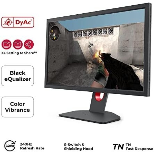 BenQ ZOWIE XL2546K 24.5-inch 240Hz Gaming Monitor | 1080P 1ms DyAc+ Smaller Base - Image 2