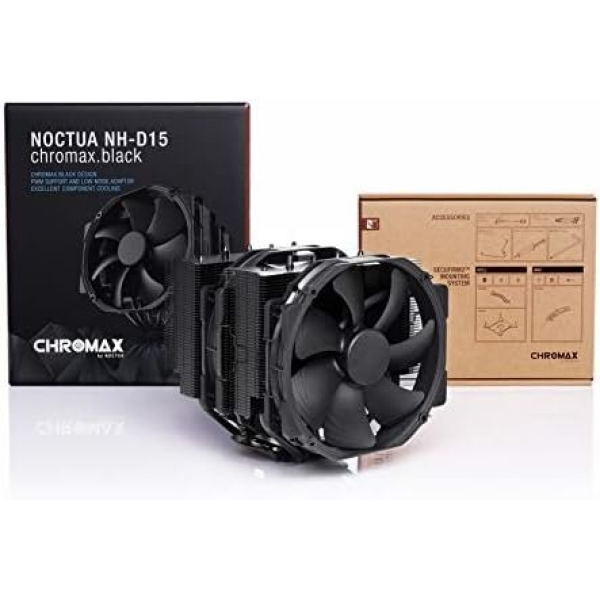Noctua NH-D15 chromax.Black, Dual-Tower CPU Cooler (140mm, Black) - Image 4