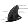 Anker® Vertical Ergonomic Optical Mouse, Wired, USB, 5 Buttons - Black - Image 7