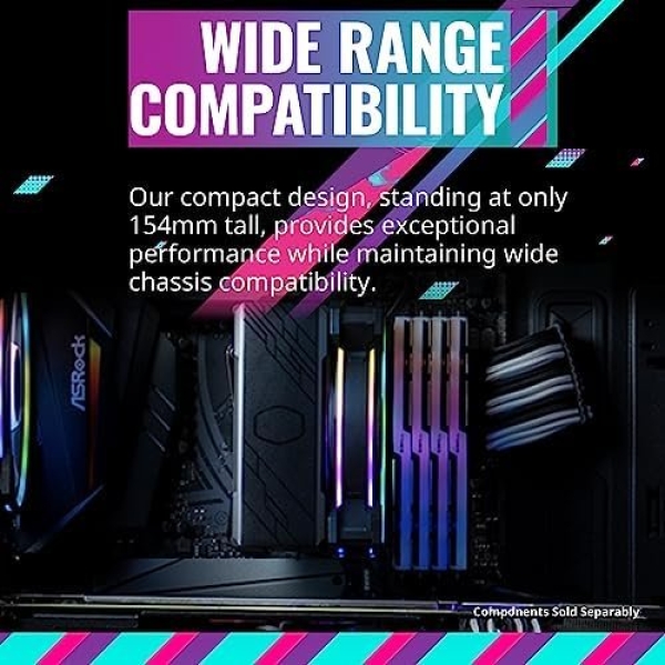 Cooler Master Hyper 212 Halo Black CPU Air Cooler, MF120 Halo² Fan, Dual Loop - Image 9