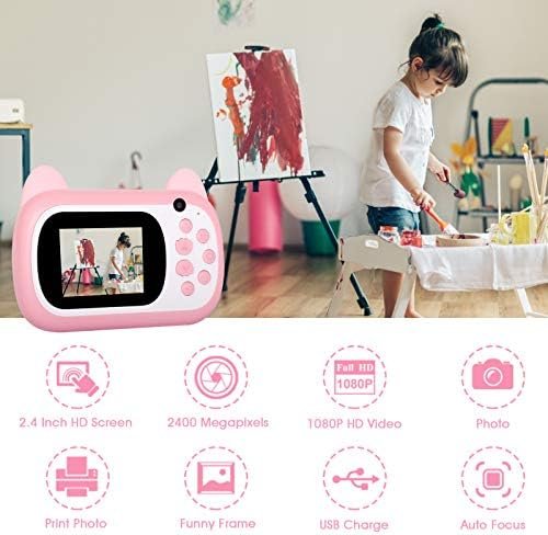 Instant Print Camera for Kids, Upgrade Selfie Kids Camera, Digital Zero Ink - Image 2
