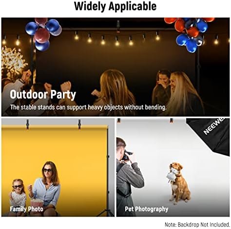 Neewer Photo Studio Backdrop Support System, 10ft/3m Wide 6.6ft/2m High - Image 8