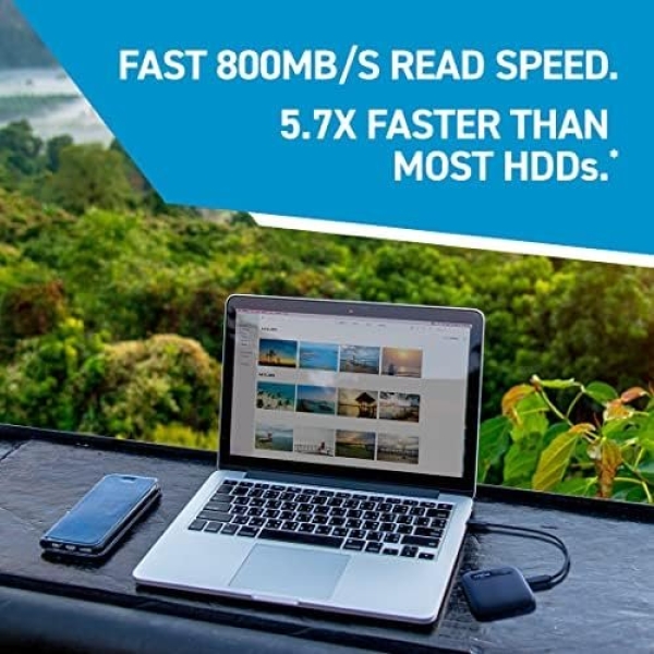 Crucial X6 2TB Portable SSD - Up to 800MB/s - PC and Mac - USB 3.2 USB-C - Image 2