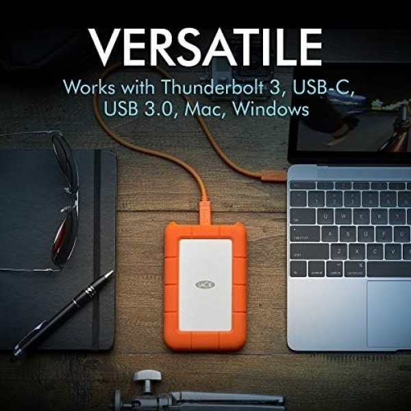 LaCie Rugged USB-C 5TB External Hard Drive Portable HDD – USB 3.0, Drop Shock - Image 4