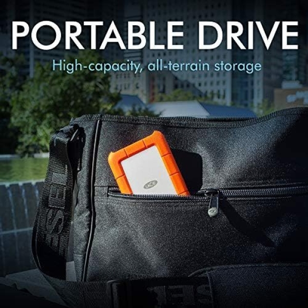 LaCie Rugged USB-C 5TB External Hard Drive Portable HDD – USB 3.0, Drop Shock - Image 2