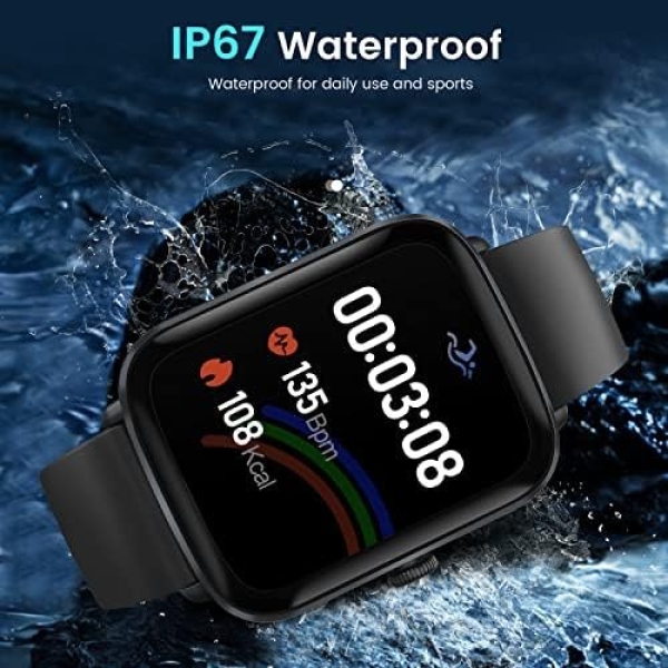 Smart Watch, Fitness Tracker with Heart Rate Blood Oxygen Sleep Monitor, 1.7" - Image 6