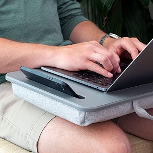 LAPGEAR Sidekick Lap Desk with Device Ledge and Phone Holder - Gray - Image 5