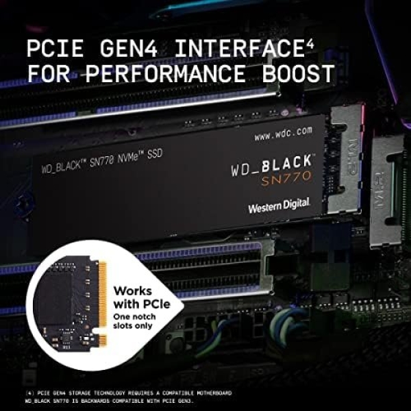 Western Digital WD_BLACK 2TB SN770 NVMe Internal Gaming SSD Solid State Drive - Image 3