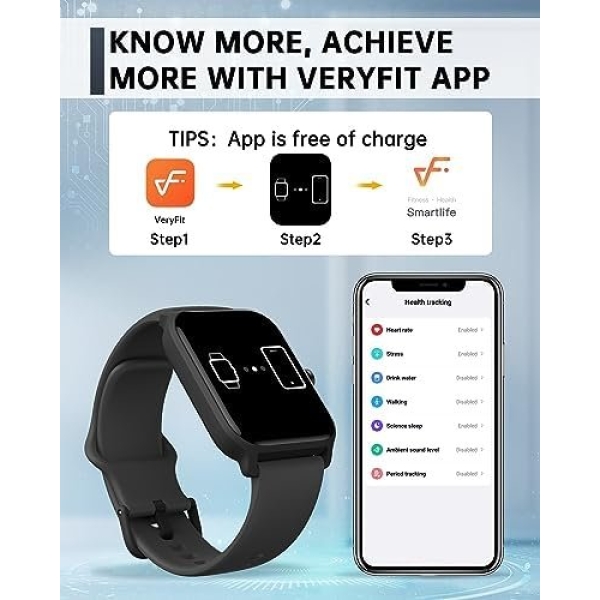 Smart Watch for Men Women, Answer Make Call, Alexa Built-in, 1.8" Touch Screen - Image 9