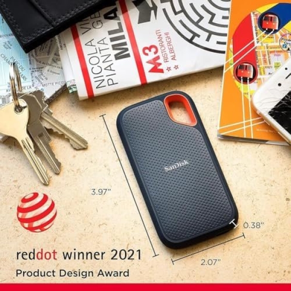 SanDisk 2TB Extreme Portable SSD - Up to 1050MB/s, USB-C, USB 3.2 Gen 2 - Image 2