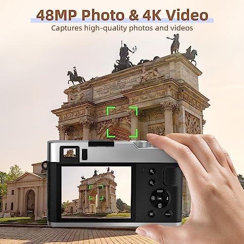 Upgraded 4K Digital Camera with Leather Case, 48MP Vlogging Cameras - Image 3