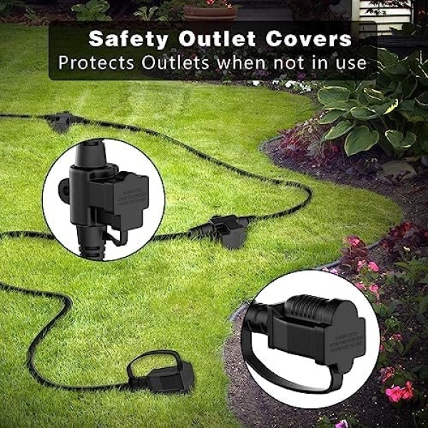 KASONIC Outdoor Extension Cord 50 FT, Evenly Spaced 6 Outlets Plugs, 16/3 SJTW - Image 5